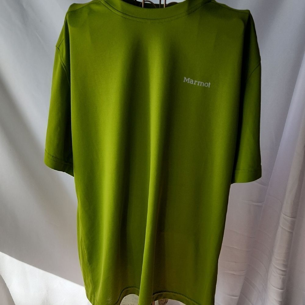 Marmot Lime Green Size XL Running Shirt Short Sleeve Tee